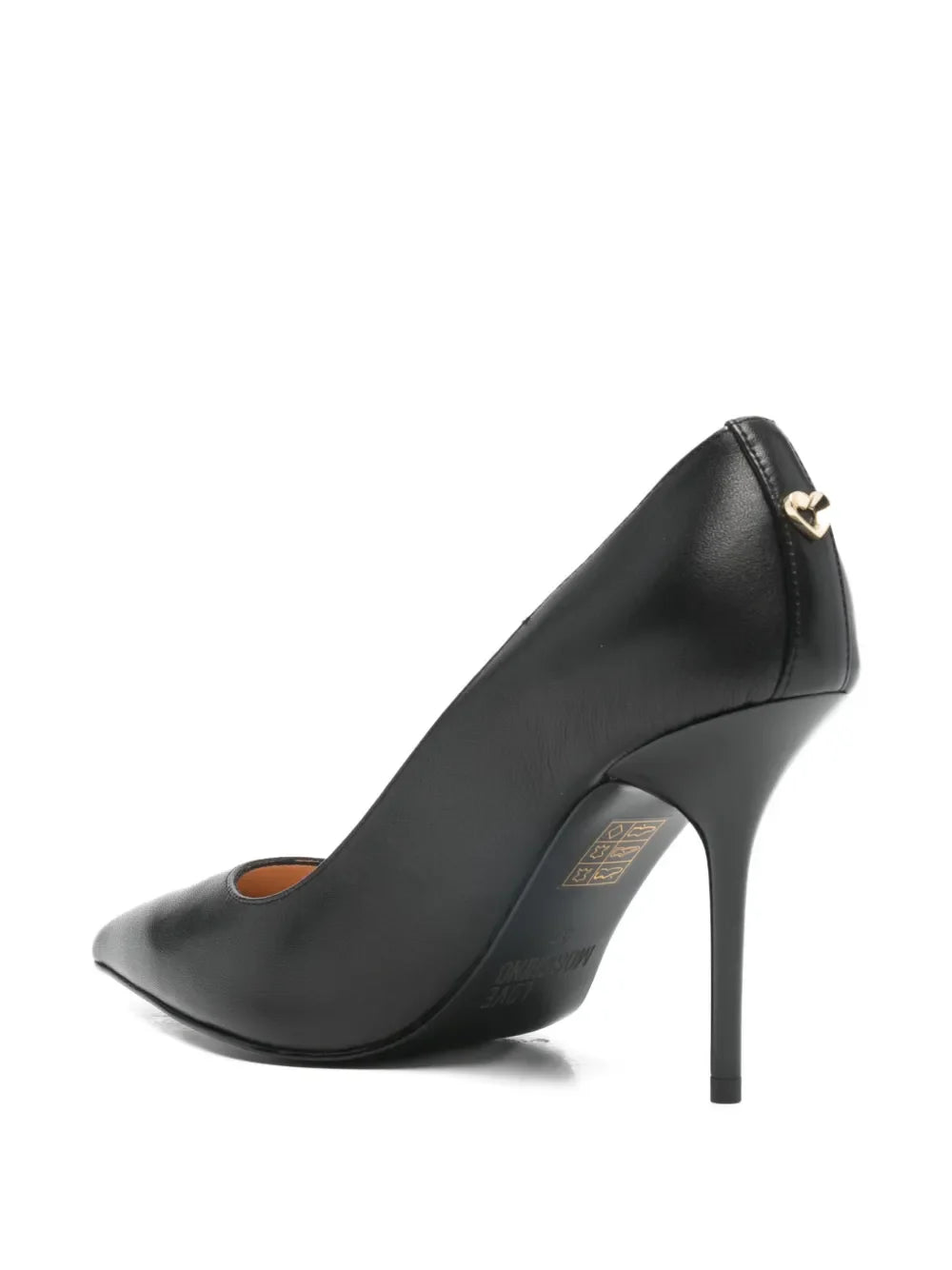 Love Moschino decollete a punta in pelle nero