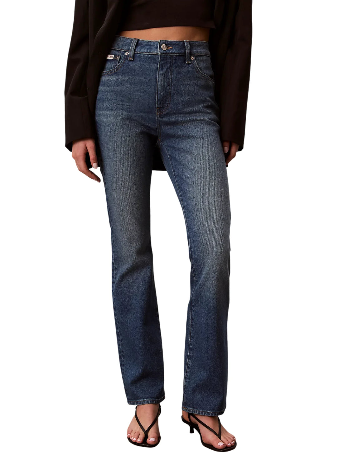 Calvin Klein Jeans jeans donna skinny Boot lavaggio blu