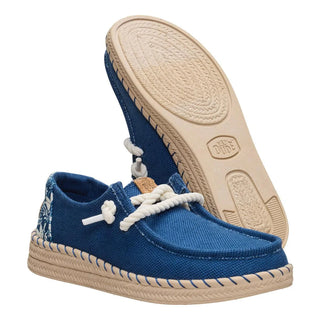 Hey Dude mocassini donna Wendy espadrilla Hibiscus blu