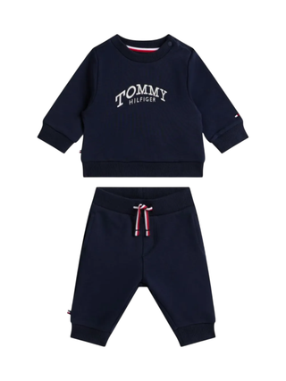Tommy Hilfiger completo neonato con logo blu