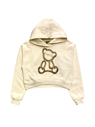 Disclaimer felpa bambina con cappuccio color latte 58750 LATTE DISCLAIMER