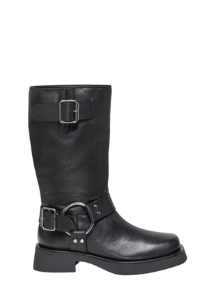 Only stivali biker in pelle nero 15356983 BLACK ONLY 