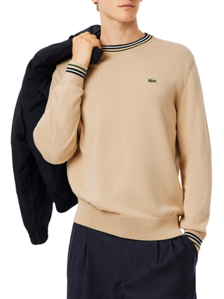 Lacoste maglia uomo in cotone beige AH5158 DV0 LACOSTE 