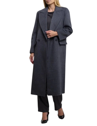 Vicolo cappotto lungo doppiopetto misto lana grigio TF0009 GRIGIO SCURO VICOLO 