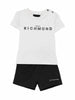 John Richmond completo neonato T-shirt e shorts bianco nero