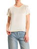 Vicolo T-shirt donna in raso manica corta ecrù