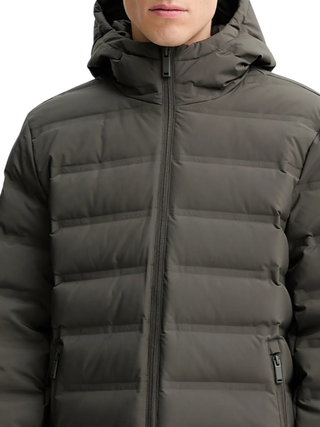 Calvin Klein piumino impermeabile uomo con cappuccio tortora