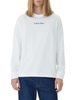 Calvin Klein T-shirt manica lunga con logo bianco