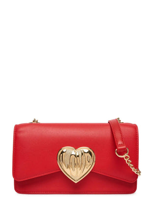 Love Moschino borsa a tracolla con placca logo rosso