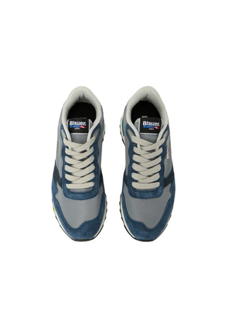 Blauer sneakers Ryder in suede e tessuto blu grigio