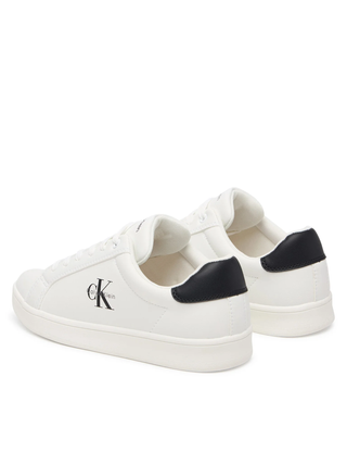 Calvin Klein Jeans sneakers bambino in ecopelle bianco