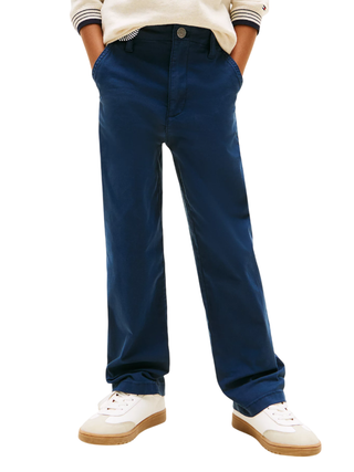 Tommy Hilfiger pantaloni bambino gamba dritta blu