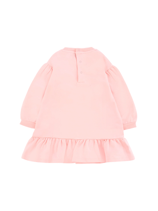 Moschino abito neonata in felpa con orsetto rosa MDV0CW-LDA16 50209 MOSCHINO