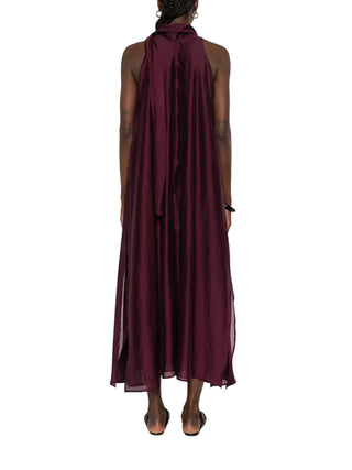 Jc Sophie abito lungo Lovely all'americana con fusciacca borgogna