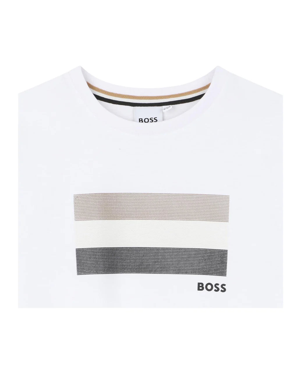 Boss T-shirt bambino manica corta con logo bianco