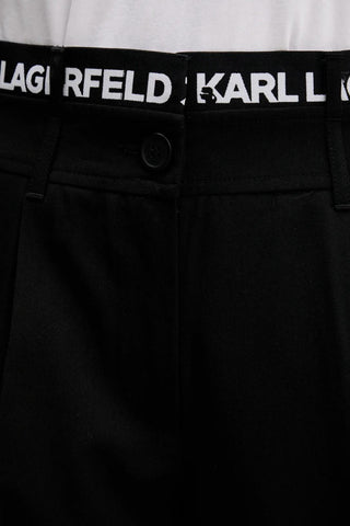 Karl Lagerfeld Jeans pantaloni con fascia logata nero A4W10142 999 KARL LAGERFELD