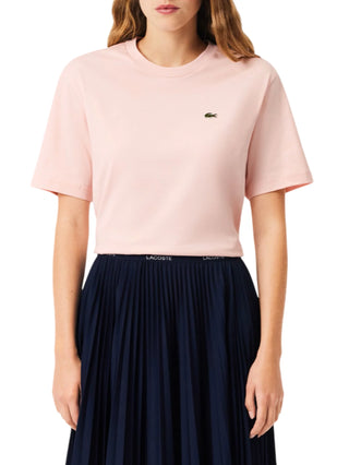 Lacoste T-shirt manica corta in jersey rosa