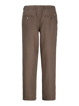 Jack&Jones pantaloni uomo in lino Loose fit tortora