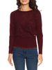 Yes Zee maglia in tessuto fluffy con lurex bordeaux