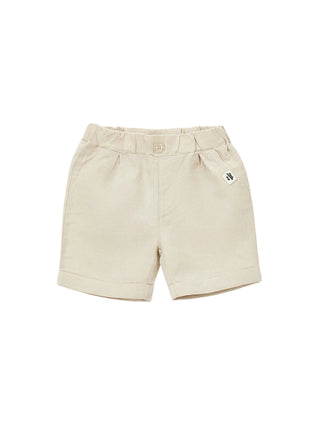 iDo bermuda neonato misto lino ecrù