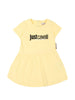 Just Cavalli abito neonata Akkay con logo giallo