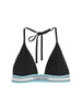 Calvin Klein top bikini triangolo con fascia logata nero