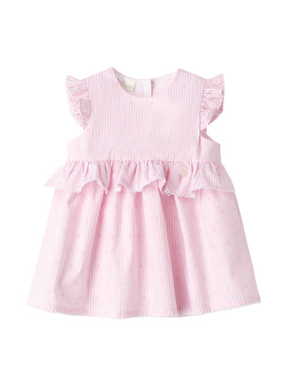 iDo abito neonata in fantasia a righe rosa