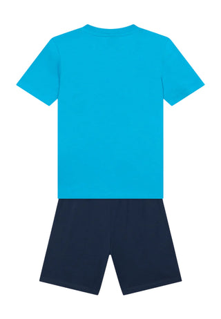 The North Face completo bambino T-shirt e shorts turchese blu