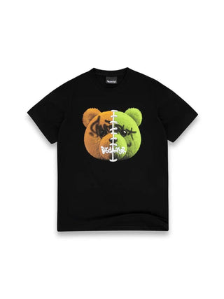 Disclaimer T-shirt uomo manica corta stampa orsetto nero