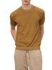 Blauer maglia uomo manica corta in cotone marrone nocciola