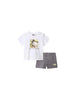 The North Face completo neonato T-shirt e shorts bianco grigio