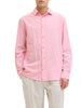 Jack&Jones camicia uomo manica lunga misto lino rosa
