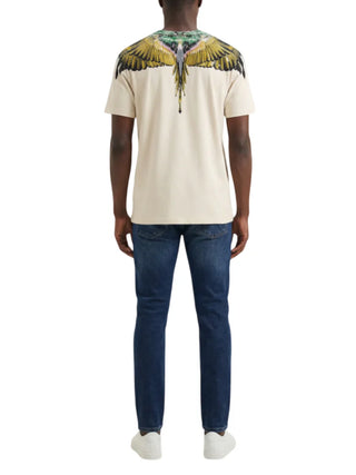 County of Milan T-shirt uomo manica corta con stampa iconica panna