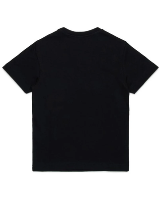 Diesel T-shirt manica corta con patch logato nero