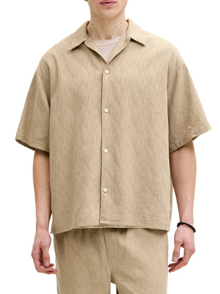 Jack&Jones camicia manica corta uomo beige