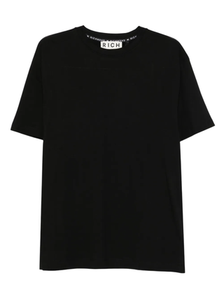 John Richmond T-shirt in cotone Pima nero UMA25053TS BLACK John RICHMOND 