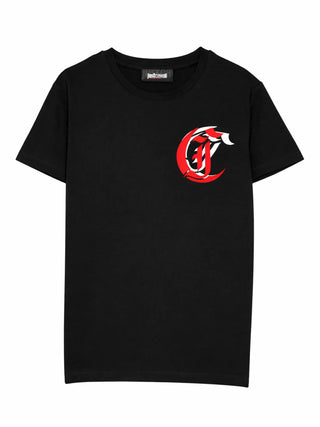 Just Cavalli T-shirt bambino Dineg con logo nero