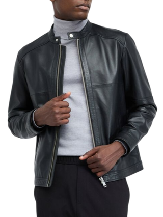 Liu Jo giubbino biker uomo in pelle nero QXX059P0407 22222 LIU JO 