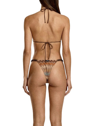 Me Fui bikini triangolo e slip in fantasia multicolor