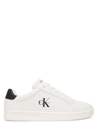 Calvin Klein Jeans sneakers bambino in ecopelle bianco