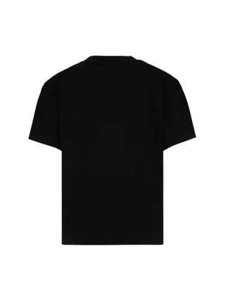 Boss T-shirt manica corta bambino patch logo nero