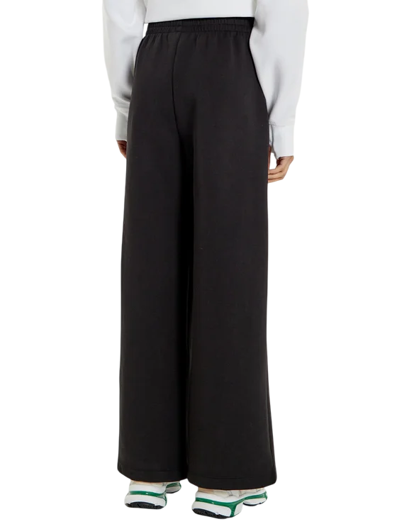 Lacoste pantaloni joggers gamba larga nero
