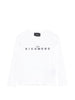 John Richmond T-shirt manica lunga bambino con logo bianco