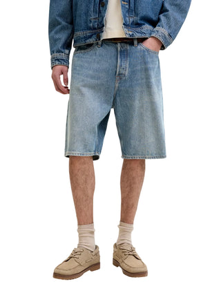Jack&Jones bermuda uomo baggy in denim lavaggio chiaro