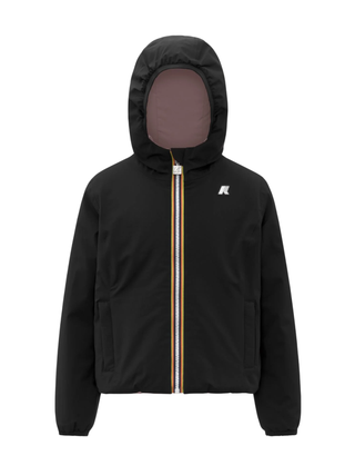 K-WAY piumino con cappuccio p.lily nero rosa K71339W BBM K-WAY 