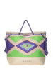 Me Fui borsa mare donna in fantasia verde viola