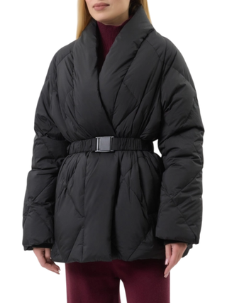 Vicolo piumino trapuntato con cintura nero TF0087 NERO VICOLO 