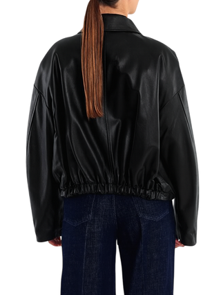 Vicolo giacca in pelle con tasconi nero TF0272 NERO VICOLO