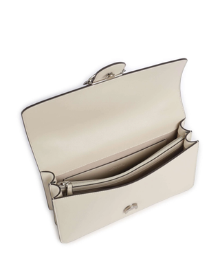 Pinko borsa a tracolla Love One Classic in pelle bianco argento