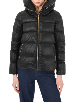 Yes Zee piumino donna in nylon trapuntato nero J043-O100 0801 YES-ZEE 